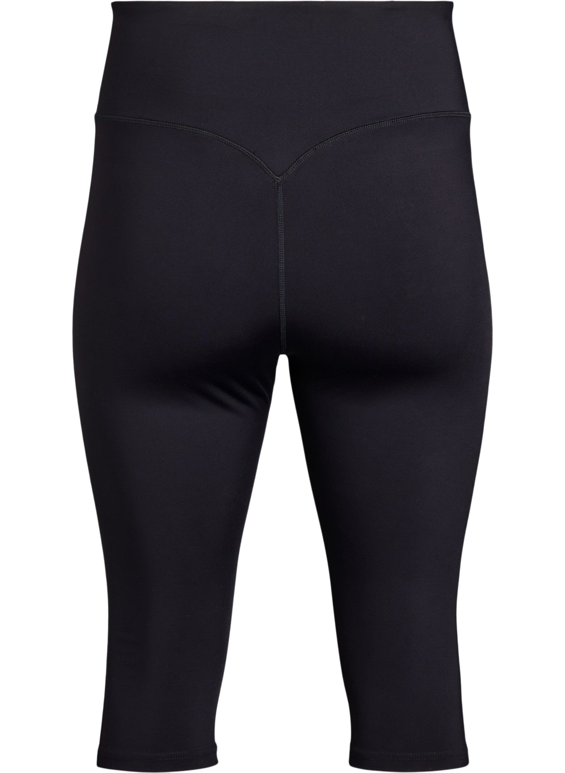 Zizzi CORE, Legging 3/4 de sport avec poche, effet gainant, Noir, Packshot image number 1