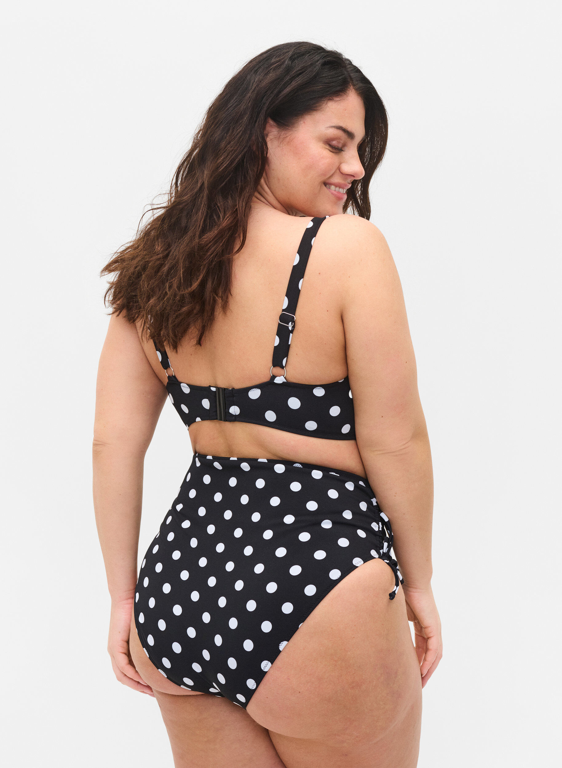 Zizzi Bikinihose mit Print, Dotted Print, Model image number 1