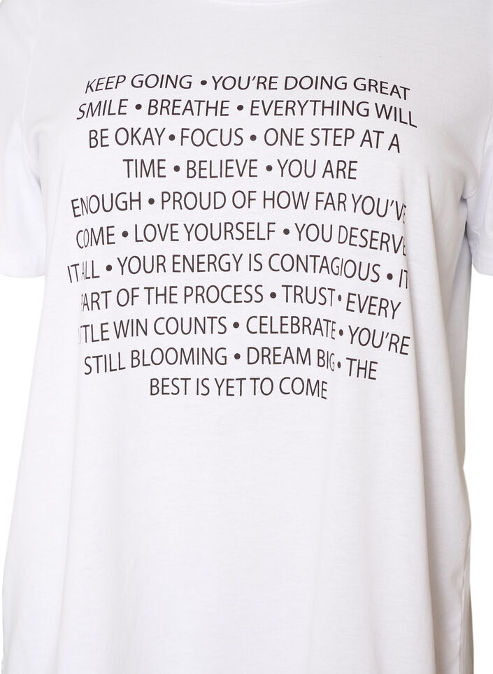 T-shirt imprim&eacute;, Blanc, Packshot image number 2