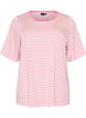 T-shirt en TENCEL&trade; Lyocell &agrave; rayures, Rose, Packshot image number 0