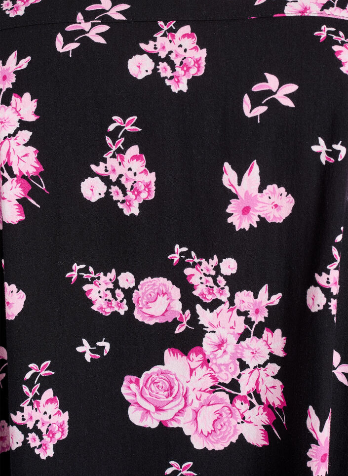 Robe en coton &agrave; manches courtes avec imprim&eacute;, Charbon, Packshot image number 2