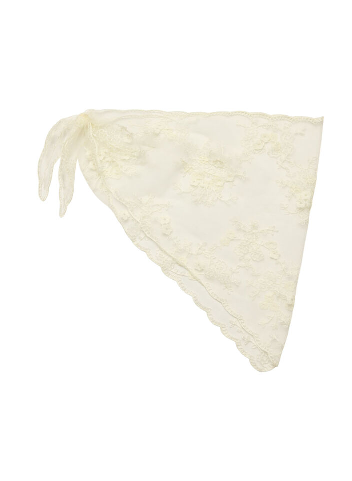 Dreieckiges Spitzentuch, Beige, Packshot image number 0