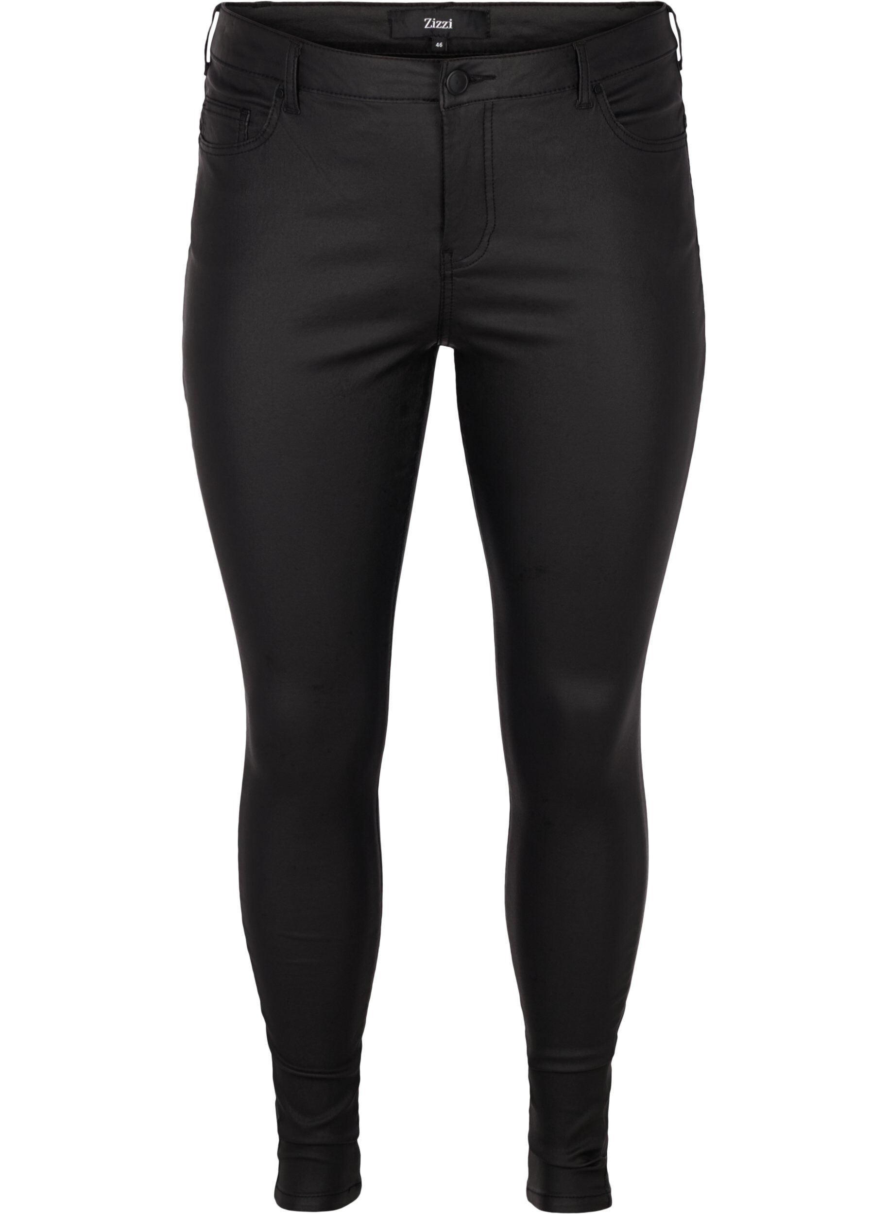 Zizzi Jean enduit Amy, Black coated, Packshot image number 0