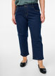 Vera jeans cropped &agrave; coupe droite, Bleu, Model image number 2