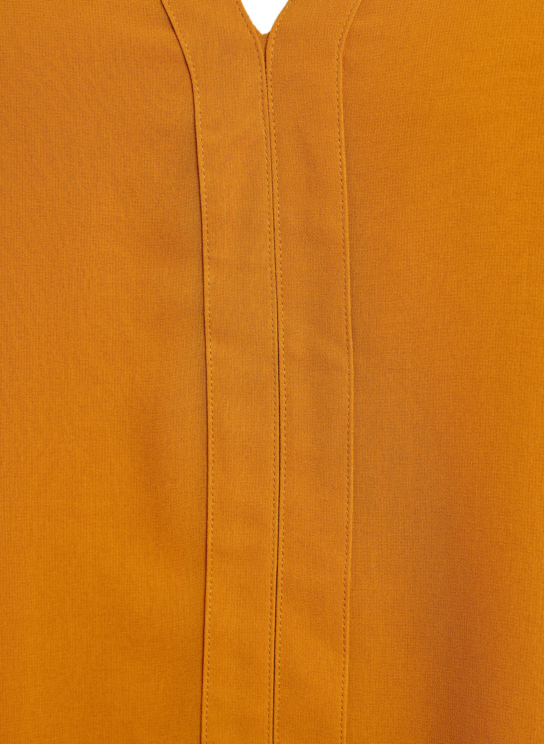 Zizzi Blouse avec manches transparentes et fronces, Orange, Packshot image number 2
