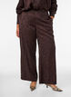 Pantalon ample &agrave; motif cachemire et taille haute, Marron, Model image number 2