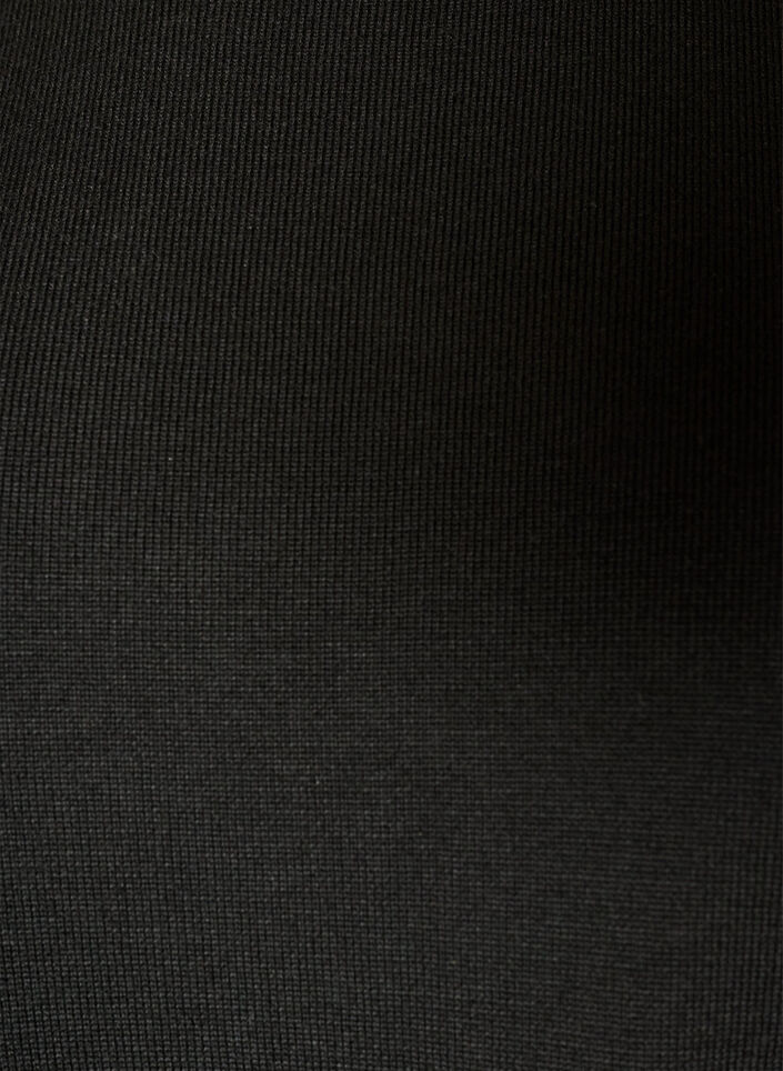 Robe courte en maille avec ourlet en dentelle, Noir, Packshot image number 2