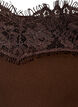 Langes Top aus Satin mit Spitzen, Braun, Packshot image number 2