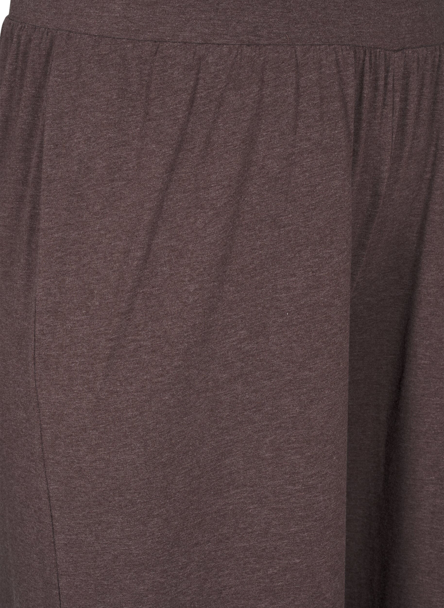 Zizzi Pantalon en jersey avec coupe droite et taille haute, Bracken Mel., Packshot image number 2