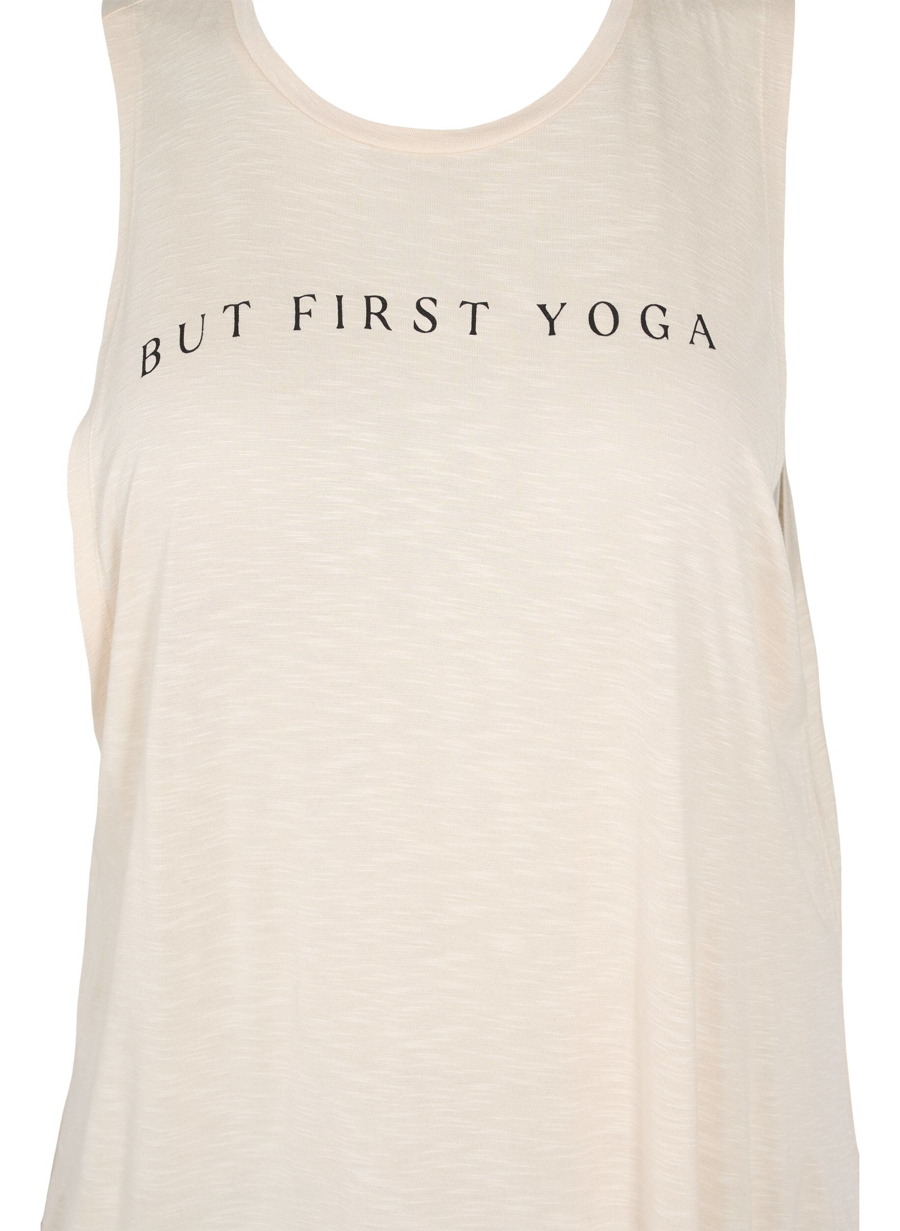 Zizzi Top d'entra&icirc;nement sans manches en viscose, Lilac Ash w. BlackP., Packshot image number 2