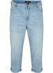 Jean 7/8 retrouss&eacute; et taille haute, Bleu Clair, Packshot image number 0