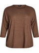 Bluse aus Jersey mit 3/4-&Auml;rmeln, Braun, Packshot image number 0