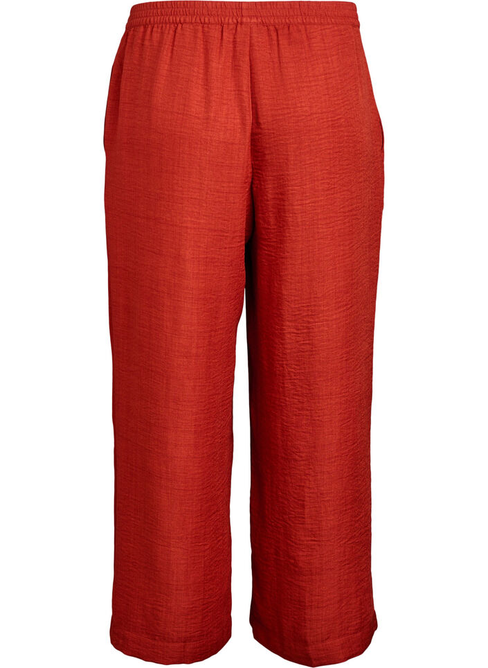Pantalon ample avec ceinture élastique et poches, Rouge, Packshot image number 1