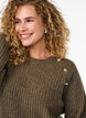 Pullover aus Rippstrick mit Zierknöpfen, Braun, Model image number 3