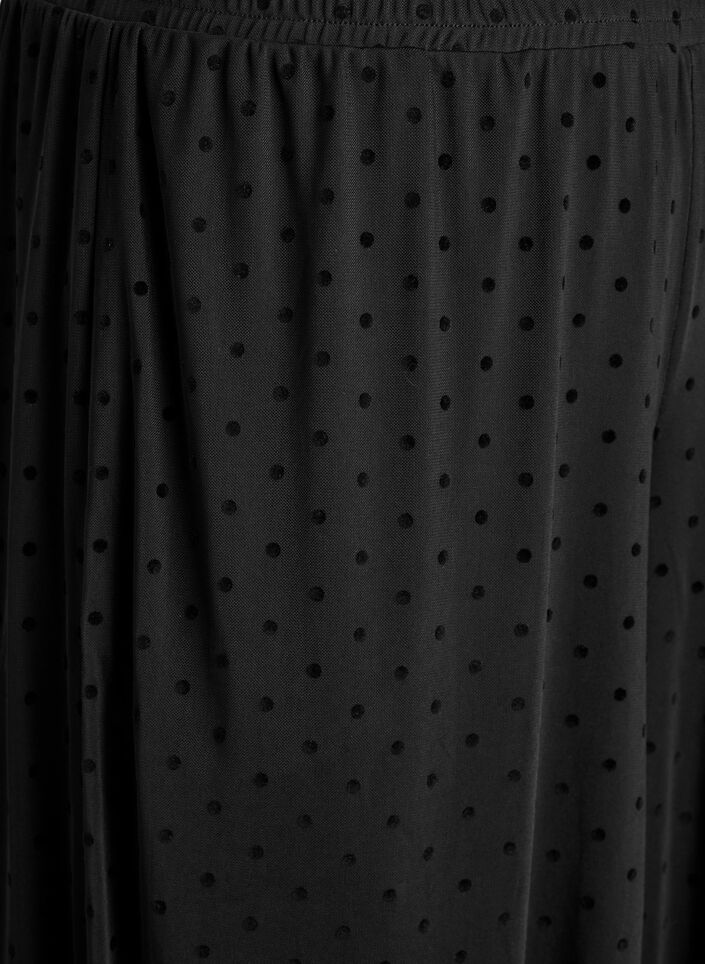 Ballonhose aus Mesh mit Polka Dots, Schwarz, Packshot image number 2