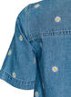 Robe courte en denim avec broderies florales, Bleu Clair, Packshot image number 3