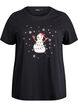 Weihnachts-T-Shirt aus Bio-Baumwolle, Schwarz, Packshot image number 0
