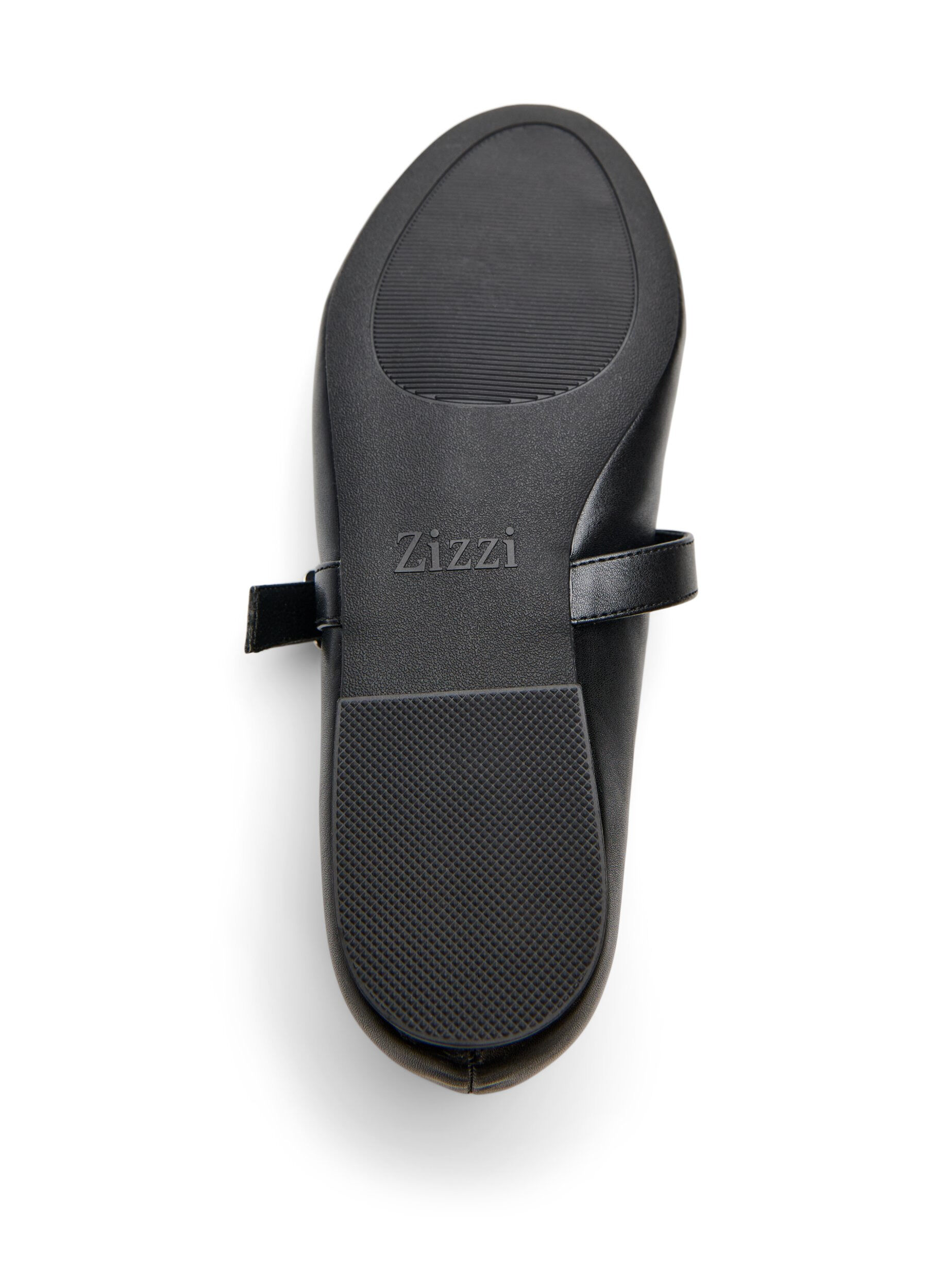 ZizziBallerine en similicuir avec bride, Noir, Packshot image number 4