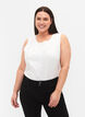 Top sans manches en coton, Bright White, Model image number 0