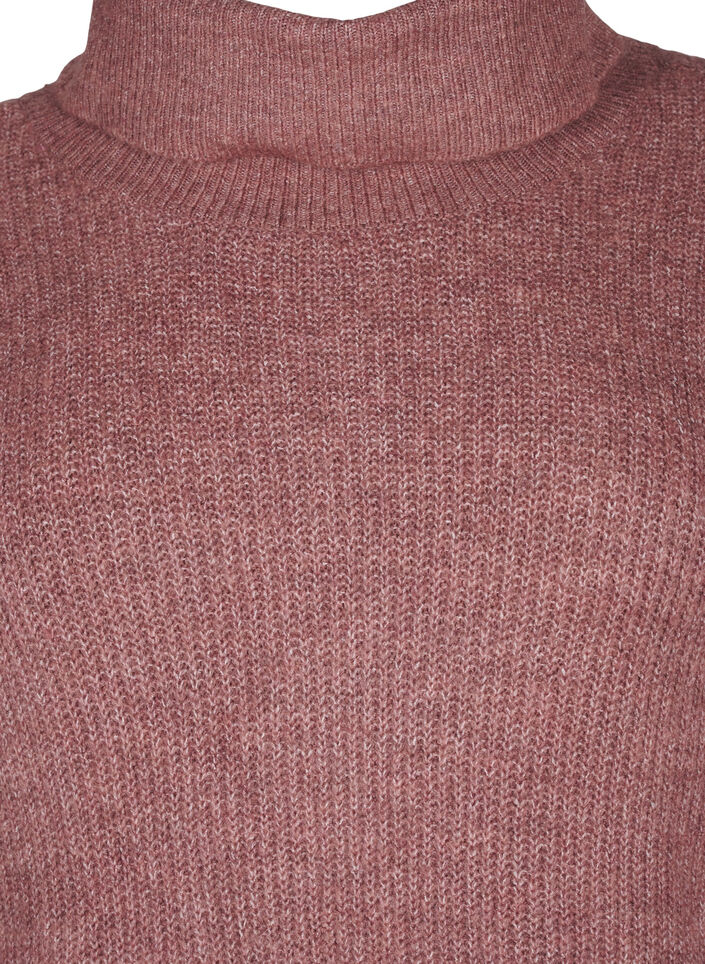 FLASH - Strickkleid mit Rollkragen, Rot, Packshot image number 2