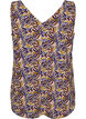 Bedrucktes Oberteil mit V-Ausschnitt, Blau, Packshot image number 1