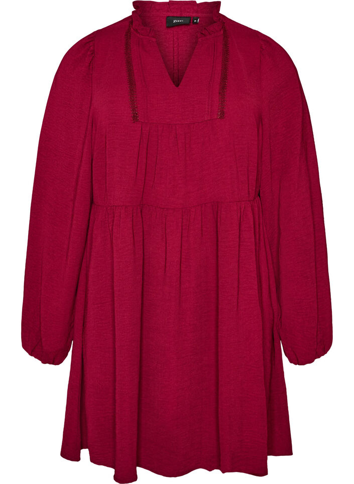 A-Linien-Kleid mit Empire-Linie, Rot, Packshot image number 0