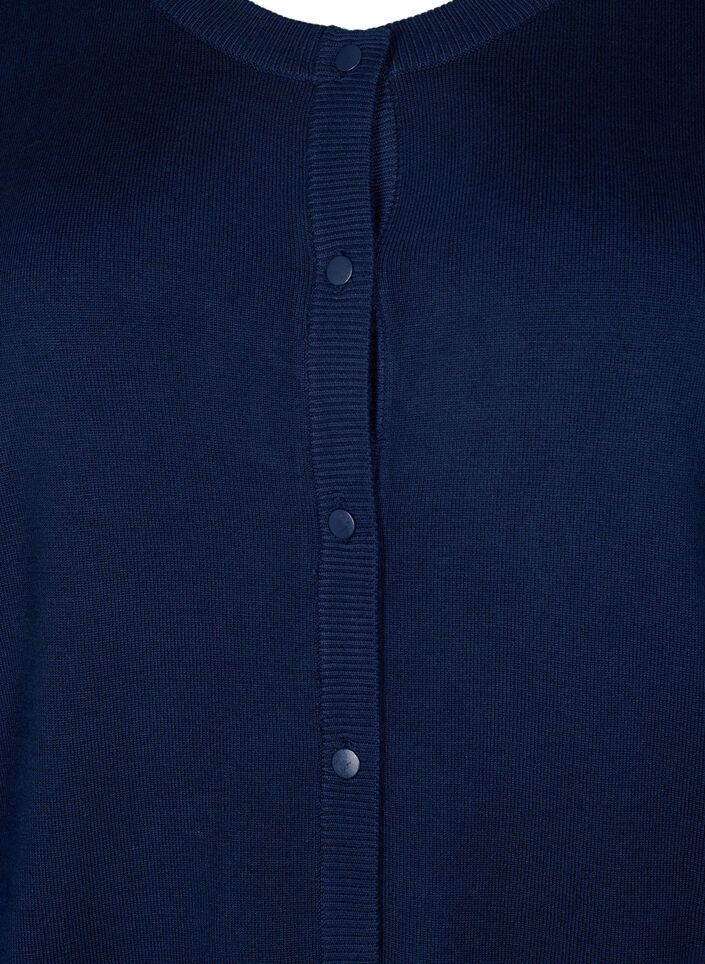 Viskose-Strickjacke mit Knöpfen, Navy Blazer, Packshot image number 2