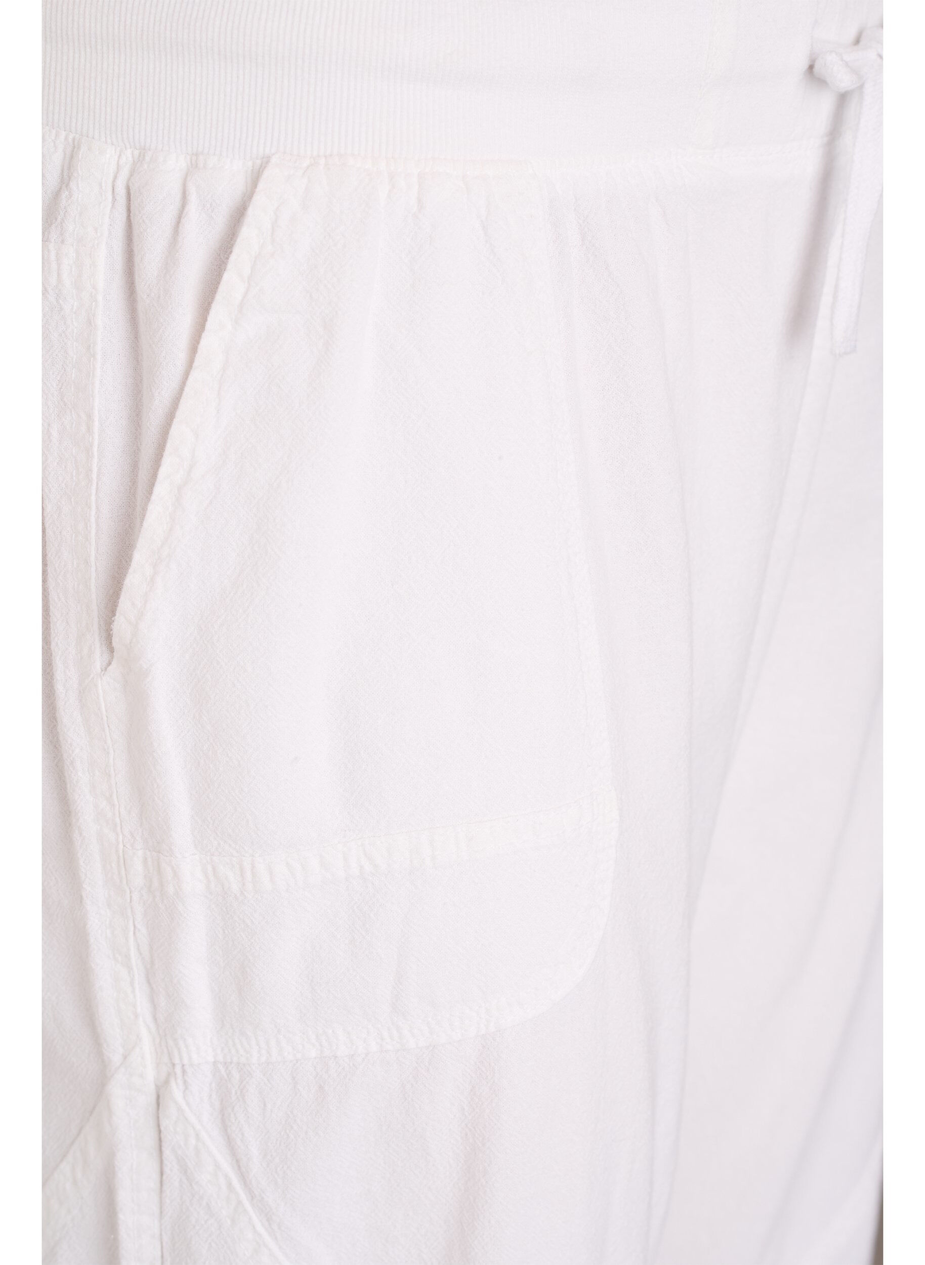 ZizziPantacourt en coton, Blanc, Packshot image number 2