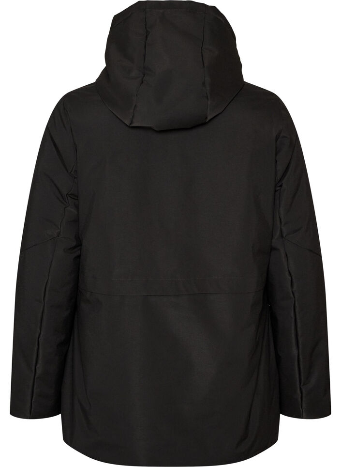 Veste d'hiver avec capuche et taille ajustable, Noir, Packshot image number 1