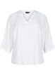Bluse mit 3/4-&Auml;rmeln, Vanille, Packshot image number 0