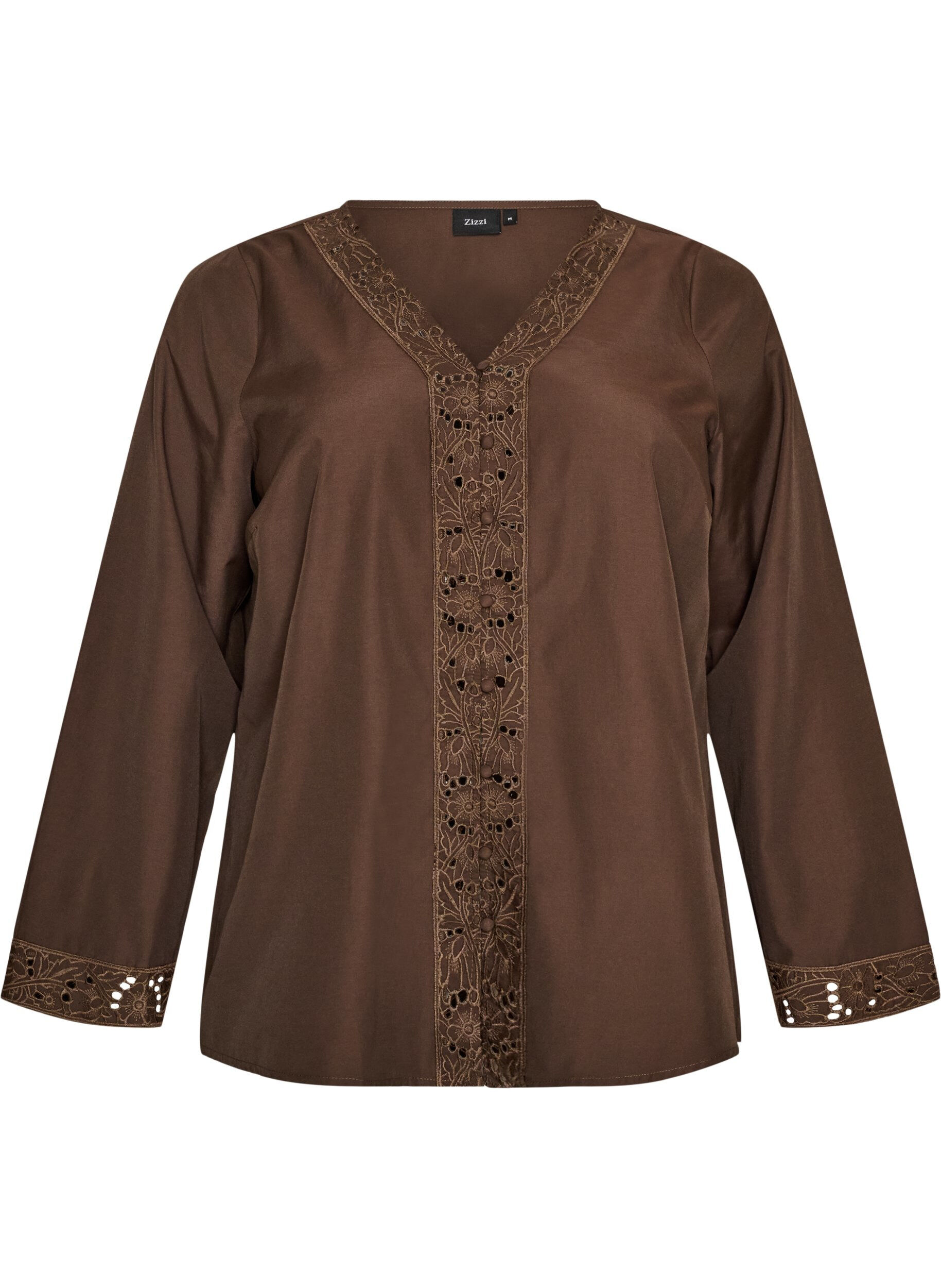 Chemisier avec broderie anglaise