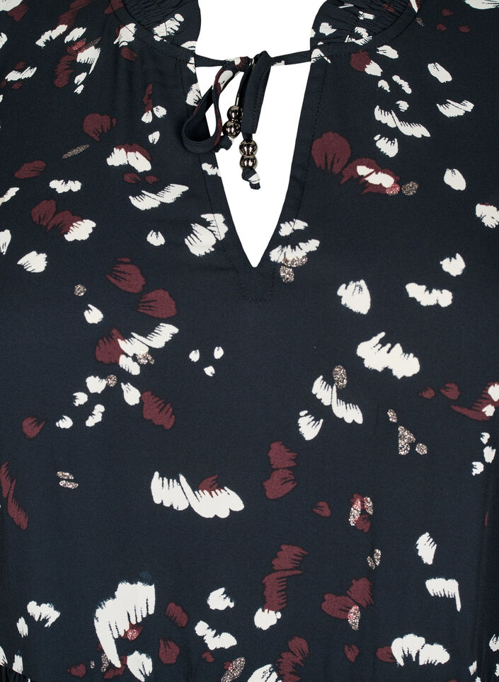 Tunique imprimé à col roulé, Black AOP Print, Packshot image number 2