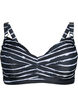 Bedruckter Bikini BH mit Bügel, Black White Stripe, Packshot image number 0