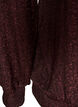 Blouse avec texture verticale et fils scintillants, Marron, Packshot image number 3