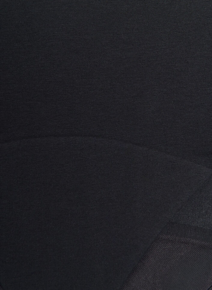 Culotte menstruelle en coton avec taille haute, Noir, Packshot image number 2