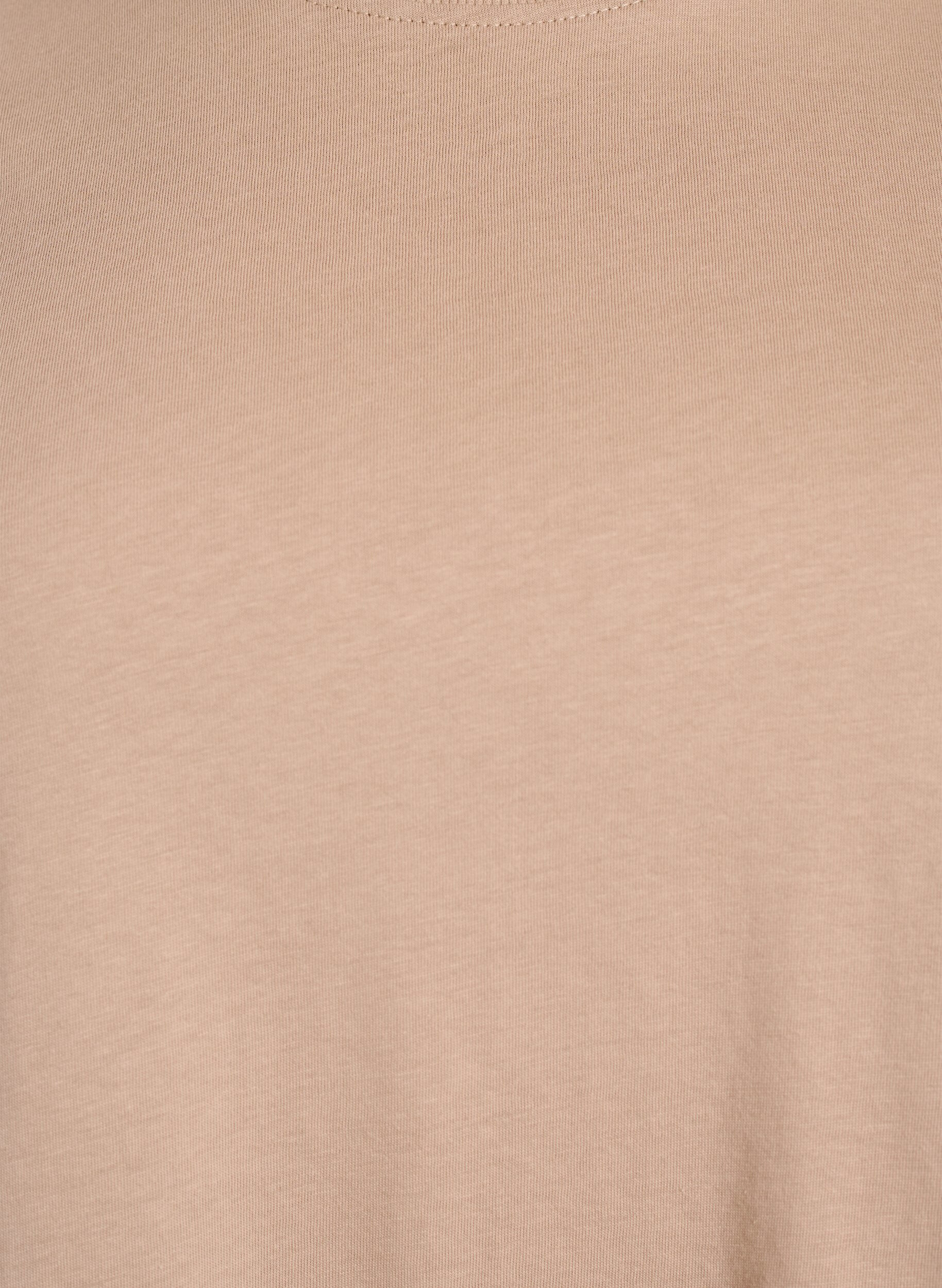 ZizziT-shirt basique en coton &agrave; col rond, Beige, Packshot image number 2