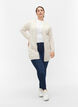 Lange Strickjacke aus einer Viskosemischung, Beige, Model image number 1