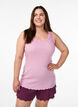 Top avec finitions en dentelle, Rose, Model image number 0