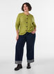 Cardigan avec boutons et devant arrondi, Vert clair, Model image number 1
