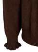 Cardigan &agrave; motif arlequin et col en V, Marron, Packshot image number 3