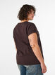 T-shirt avec imprim&eacute; d&eacute;coratif sur le devant, Marron, Model image number 2