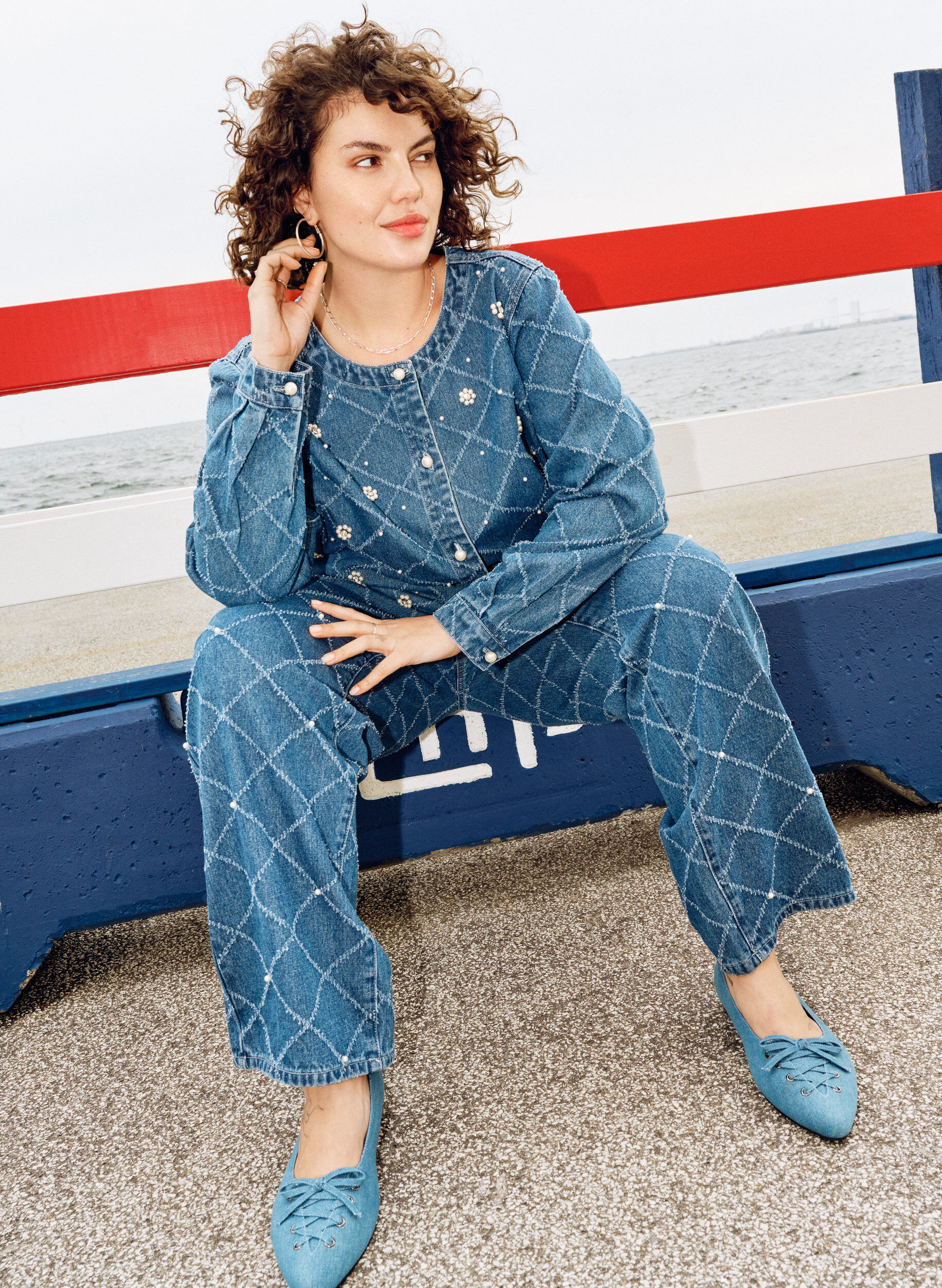 Jean Kiana taille haute et motif vieilli