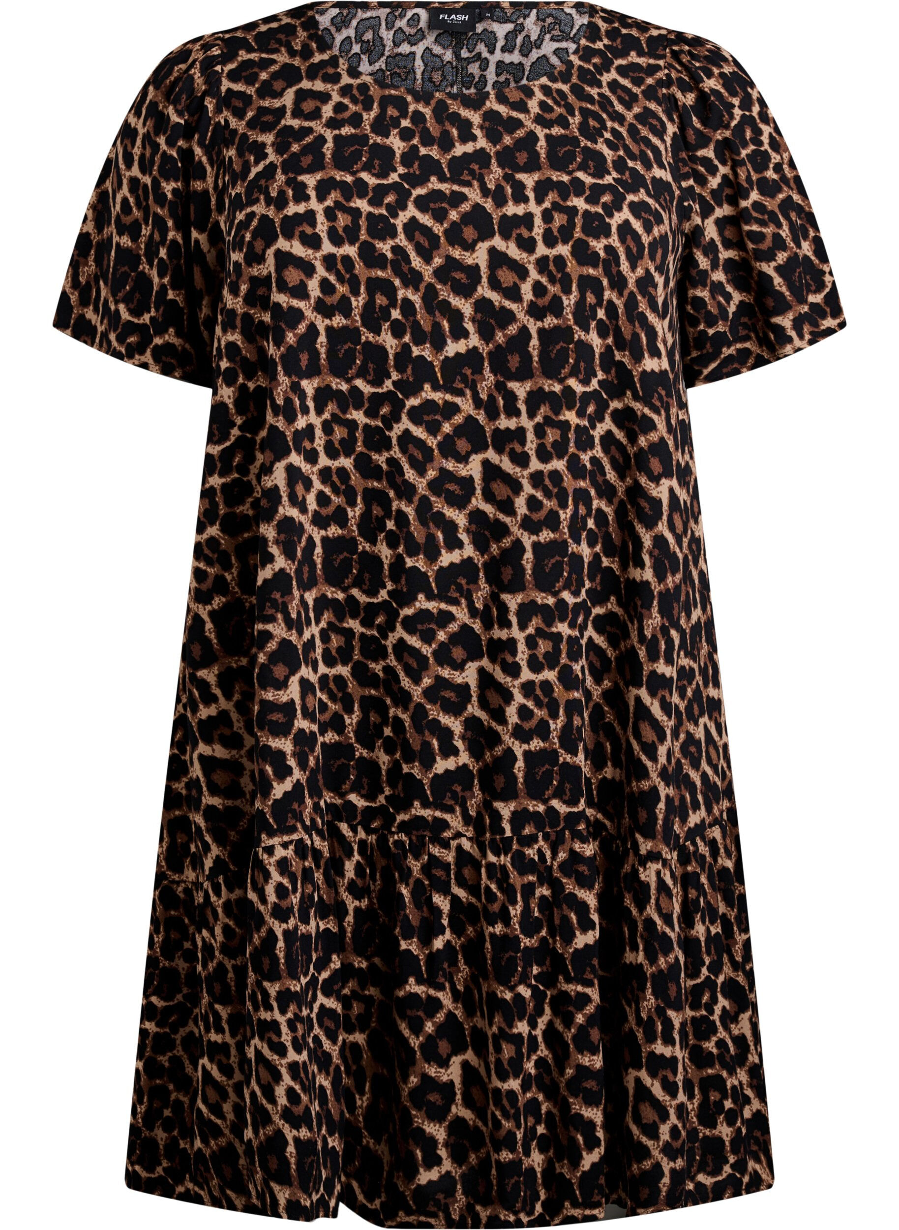 Zizzi FLASH - Robe en viscose avec d&eacute;coupe, Marron, Packshot image number 0