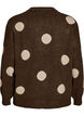 Blouse en maille &agrave; pois, Marron, Packshot image number 1