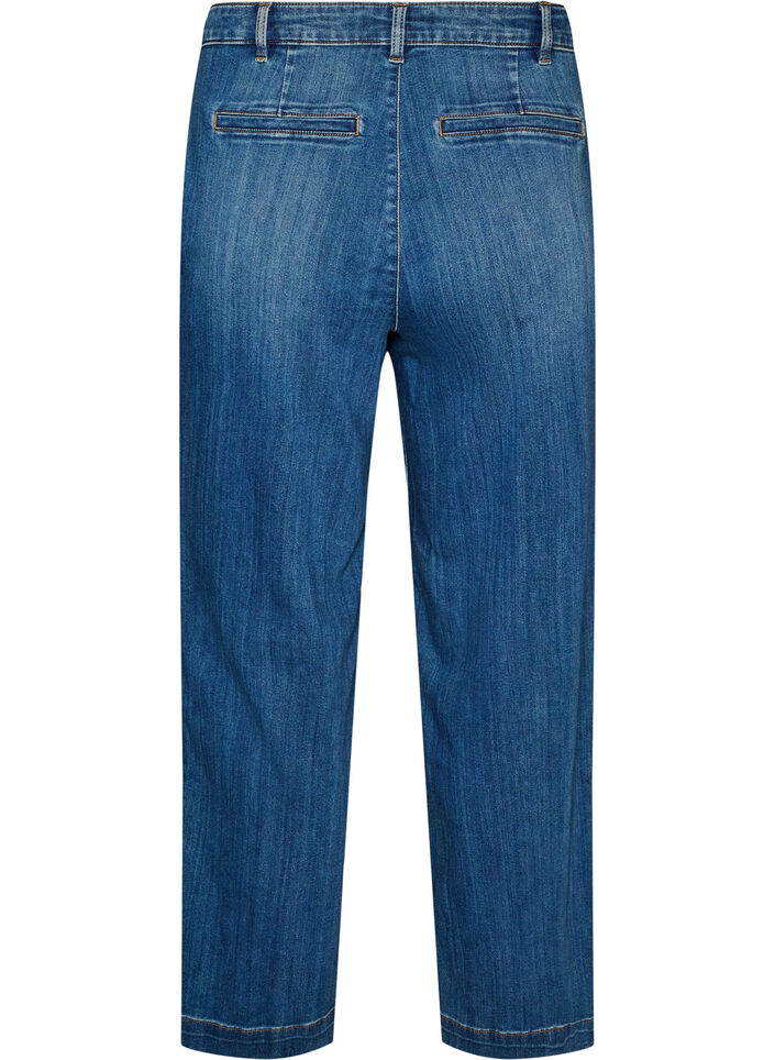 Jean Myra coupe large taille haute, Bleu, Packshot image number 1