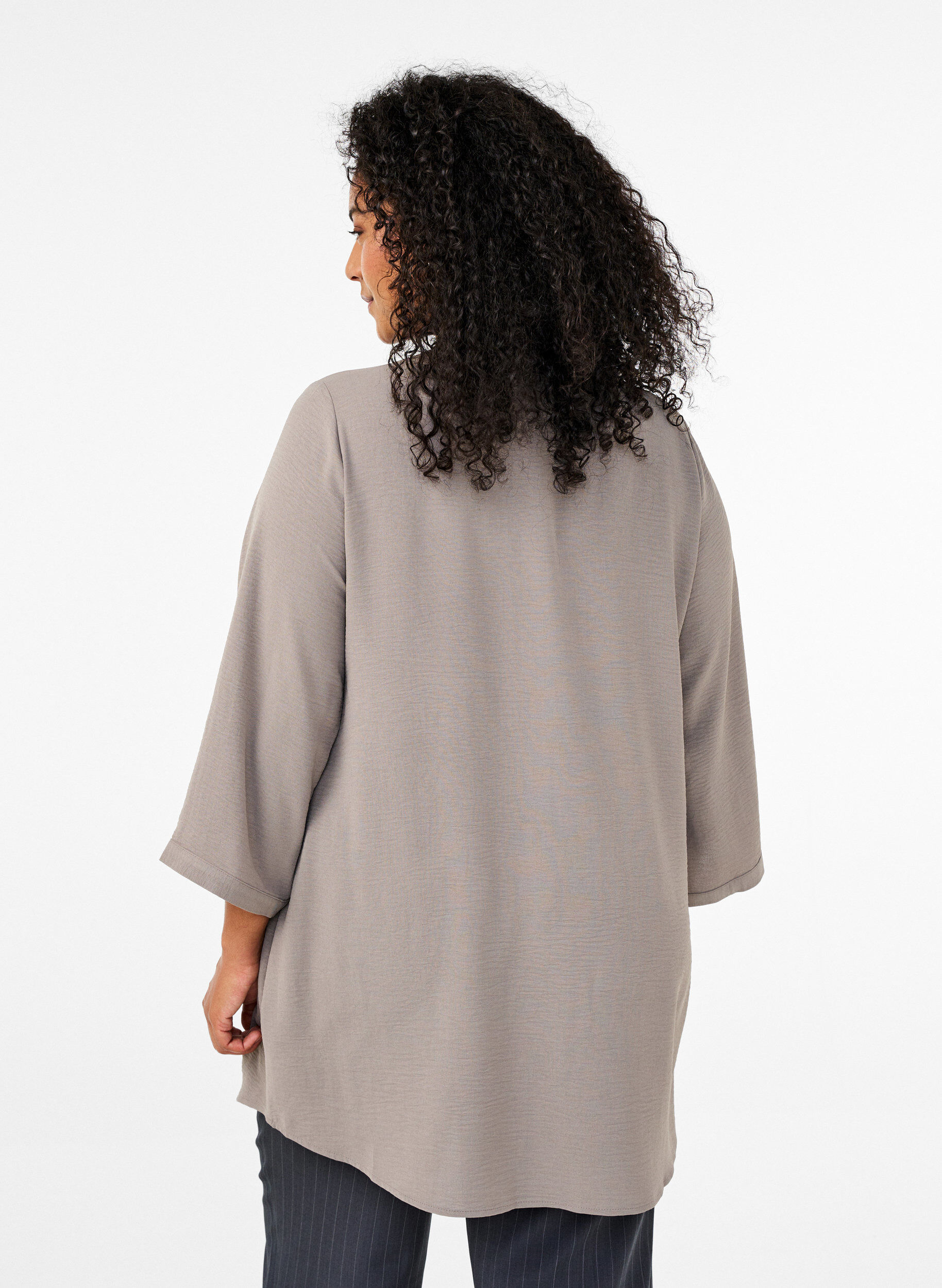 ZizziTunika mit 3/4-&Auml;rmeln, Beige, Model image number 2