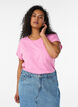 Kurz&auml;rmeliges T-Shirt aus einer Baumwollmischung, Pink, Model image number 0