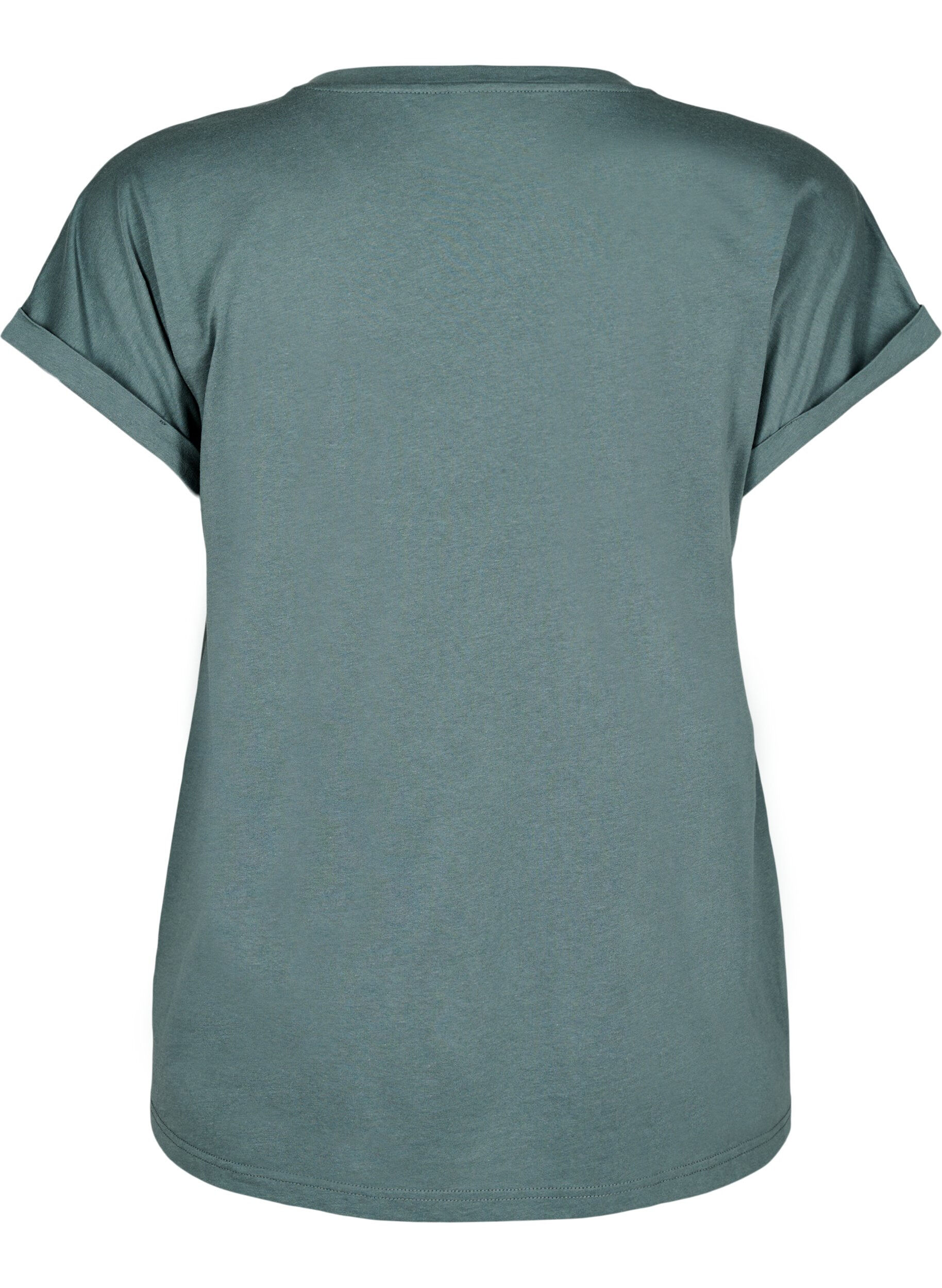 ZizziT-shirt &agrave; manches courtes en m&eacute;lange de coton, Vert, Packshot image number 1