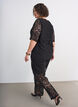 Pantalon droit en dentelle avec short int&eacute;rieur, Noir, Model image number 1