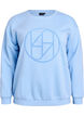 Sweatshirt avec logo en tissu éponge, Bleu Clair, Packshot image number 0